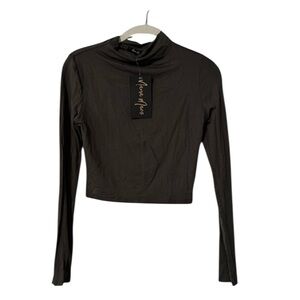 Nanamacs any day now cropped turtle neck top (military olive) NWT